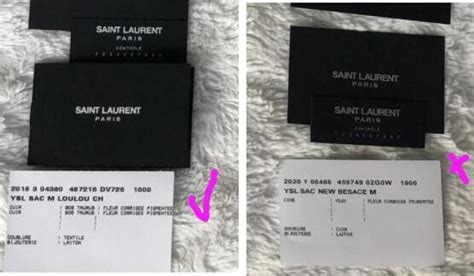 fake real ysl authenticity card|ysl real vs false.